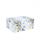 Pappkarp DIANA-8 kaanega 23x16,5xH10cm, valgel p&otilde;hjal liblikad