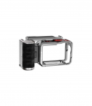 Titanium expansion cage with handle and additional Puluz connections for DJI Osmo Action 6