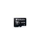 Verbatim 44084 Micro SDXC Premium, 64 GB, MicroSDXC, Class 10, 90 MB/s, Class 1 (U1) V10