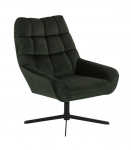 Tugitool PARIS 73x82x88cm, tumeroheline samet, p&ouml;&ouml;rlev, ristjalg: must metall