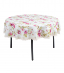 Laudlina LONETA pitsiga, D170cm, roosid, 50% pol&uuml;ester, 50% puuvill, kangas 422