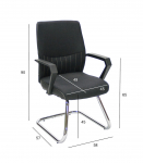 Klienditool ANGELO 58x57xH90cm, must