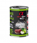 ALPHA SPIRIT WET Duck with apple - wet dog food - 400g