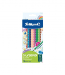Pelikan v&auml;rvipliiats, Silverino, kolmnurkne, SOFT, peenike, 12 v&auml;rvi