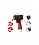 suru&otilde;hu mutrikeeraja l&ouml;&ouml;giga 1/2" miniDEVIL, 1084Nm, KS Tools