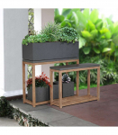 Riiul SANDSTONE 87x28xH60cm, hall fiibertsement, puidust raam