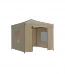 Pop Up Folding awning 2.92x2.92 m, with walls, Beige, H series, steel (tent, pavilion, awning)