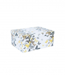 Pappkarp DIANA-10 kaanega 19x13xH8cm, valgel p&otilde;hjal liblikad