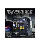 Corsair PC Case 9000D RGB AIRFLOW Super Black Full-Tower Power supply included No