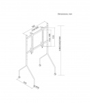 Maclean TV Stand / Cart, on wheels, 37&ndash;80", max. load 50 kg, max. VESA 600x400, white, MC-180 W
