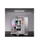 Corsair PC Case 6500X Dual Chamber White/Satin Gray Aluminum Mid-Tower Power supply included No