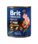 BRIT Premium by nature Pork with Trachea - wet dog food - 800g