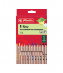 Herlitz v&auml;rvipliiats, Trilino, 12 v&auml;rvi, j&auml;medad, kolmnurksed