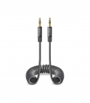 Cable SBS Coiled 3,5mm/3,5mm 25-130cm Black
