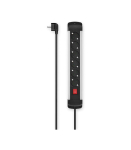 Pikendusjuhe Hama 6-Way, Switch, Wall Mounting, 1.5 m, alu