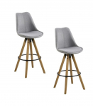 Baaritool DIMA 48,5x55xH111,5cm, helehall, jalad: tamm