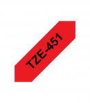 Brother TZe-451 Laminated Tape Black On Red TZe 8 m 2.4 cm