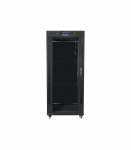 Lanberg Rack cabinet 19" free-standing 27U/600x800 (flat pack) with glass door, LCD FF01-6827-12BL Black