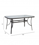 Laud DUBLIN 150x90xH70cm, tumepruun