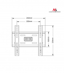 TV Holder 13 '' - 42 '' Maclean MC-777 black 35 kg VESA 200x200