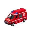 Fire Truck Metal Pull Back Motor Lights Sounds Red 1:32