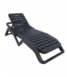 Lamamistool SCIROCCO 71x187xH44cm, tumehall, plastik