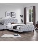 Voodi SANDRA 160x200cm, madratsiga HARMONY DUO, helehall