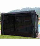 Varikatus MIRADOR-111 3x3m textilene seintega, tumehall