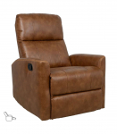 Tugitool DIEGO kiikuv ja p&ouml;&ouml;rlev manuaalne recliner 78x95xH103cm, konjakipruun