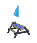 AXI Nick piknikulaud liiva- ja veekonteineritega ning p&auml;ikesevarjuga