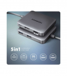 AXAGON USB-C 5Gbps SuperSpeed 5in1 Hub HMC-5HL