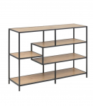 Riiul SEAFORD 114x35xH78cm, tamm, m&ouml;&ouml;bliplaat, metall