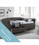 Voodi GENESIS 90x200cm, madratsiga HARMONY TOP, pruunikashall