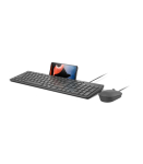 Lenovo 310 USB-A Wired Combo US English Keyboard and Mouse Set Wired Mouse included US English Luna Grey