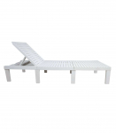 Lamamistool HAITI 65x195xH32/78cm, valge plastik