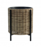 Lillepott WICKER alusega D39xH45cm, helepruun