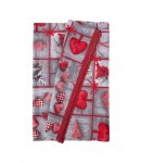 Linik WINTER FLOWERS pitsiga, 43x116cm, s&uuml;damed, 50% puuvill, 50%pol&uuml;ester, kangas 385