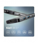 AXAGON USB-C 5Gbps 5in1 8K Hub HMC-5H8K