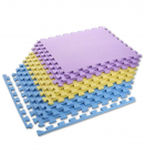 MP10 MULTIPACK YELL-BLUE-PURP PUZZLE PROTECTIVE MAT 60x60x1.0 CM (9 PCS. SET) ONE FITNESS