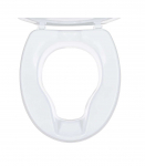 High raising toilet seat with flap