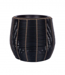 Lillepott WICKER D45xH40cm, must/pruun
