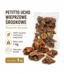 PETITTO Ucho wieprzowe środkowe przysmak dla psa 1kg