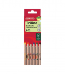 Herlitz v&auml;rvipliiats, Trilino, 6 v&auml;rvi, j&auml;medad, kolmnurksed