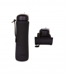 Coolpack veepudel 600ml, silikoon, must