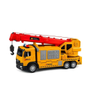 Truck with Crane and Vehicle Transporter Lights Sounds Yellow