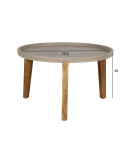 Abilaud SANDSTONE D73xH48cm, pruunikas komposiitkivi, puidust jalad