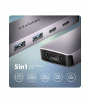 AXAGON USB-C 5Gbps 5in1 Hub HMC-5H60
