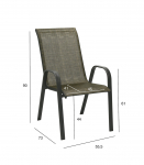 Tool DUBLIN 55,5x73xH90cm, kuldpruun