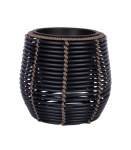 Lillepott WICKER D28xH26cm, must/pruun