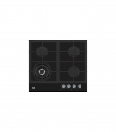 Beko HILW64235S Hob, Gas, Width 58,5 cm, 4 cooking zones, Mechanic control, Black